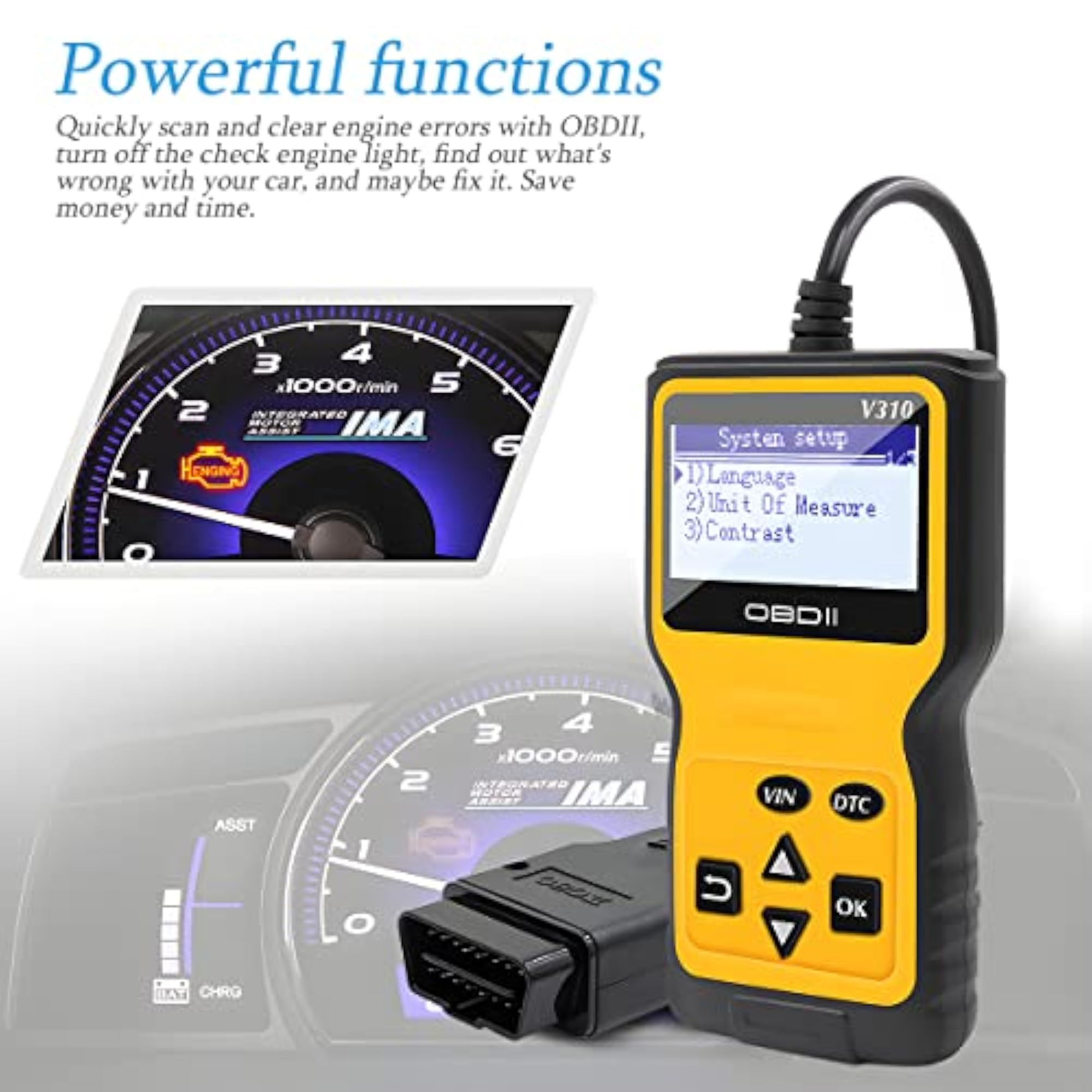OBD2 Scanner Code Reader for Car Check Engine